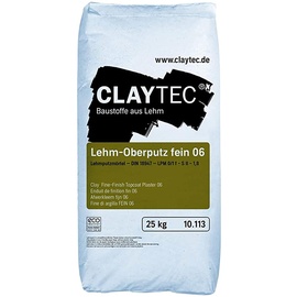 CLAYTEC Lehm-Oberputz fein 06 25 kg Sack