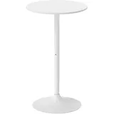 Homcom Bartisch Ø60 x 102 cm Weiß