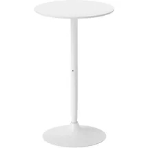 Homcom Bartisch Ø60 x 102 cm Weiß