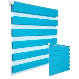 Woltu Doppelrollo 80 x 150 cm blau/türkis