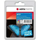 AgfaPhoto kompatibel zu HP 57 CMY 2er Pack (APHP57CDUO)