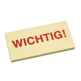 Info Haftmarker gelb "WICHTIG!" 3x 50 Streifen