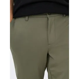 Only & Sons ONSMARK Slim Fit Chinohose Braun 28 32