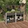 furnicato Garten-Hochbeet mit Ablage 150 x 50 x 75 cm Grau