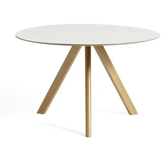 HAY - Copenhague CPH20 2.0 Tisch Ø 120 cm, Eiche lackiert / Laminat weiß