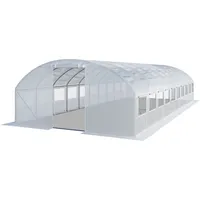 TOOLPORT Foliengewächshaus 4x10m PE Plane 180g/m2 weiß transparent