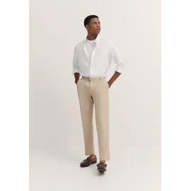 Bugatti Anzughose "Regular Fit", Herren, Gr. 56, Normalgrößen, beige (30, beige), 66% Polyester, 21% Viskose, 10% Polyamid, 3% Elasthan, unifarben, regular fit, Hosen Anzughose, Jersey-Artikel mit Stretch