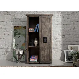 Massivmoebel24 Mango Schrank 100x50x190 grau