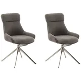 MCA Furniture Esszimmerstuhl Pelion, 360° drehbar - Silber