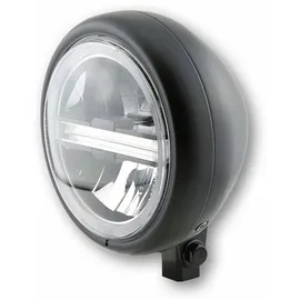 Highsider 5 3/4 Zoll LED-Scheinwerfer Pecos Typ 6 mit TFL Schwarz Matt