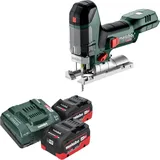 Metabo, Stichsäge, ST 18 LT 130 BL Akku Stichsäge 18 V 130 mm Brushless + 2x LiHD Akku 5,5 Ah + Ladegerät