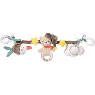 Fehn Kinderwagenkette Spielzeug Bruno – Baby Mobile Kette mit niedlichen Figuren zum Aufhängen an Kinderwagen, Babyschale oder Kinderbett – Kinderwagen Zubehör für Babys und Kinder ab 0+ Monaten