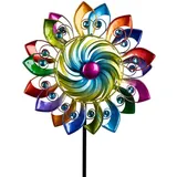 Formano Buntes Windrad Blume 124 cm Mehrfarbig