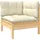 vidaXL Garten-Lounge-Set 8-tlg. creme Kiefernholz