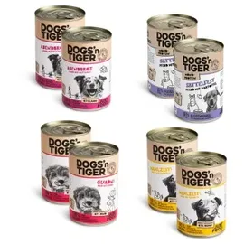 Dogs'n Tiger Dogs’n Tiger Adult Hundefutter Mixpaket Sensibelchen 8 x 400 g