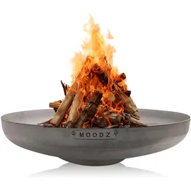 moodz outdoor living Feuerschale 100 cm Edelstahl - Feuerschalen für den Garten - Feuerstelle Outdoor & Feuertonne - Feuerschale aus Edelstahl (Ø 100 cm)