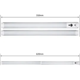 Maclean Brackets Linear LED Unterbauleuchten mit Fernbedienung Lineare Lichtleiste Timer Helligkeitseinstellung Kaltweiß (2-Module Set)