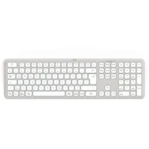 Hama Heimbüro Tastatur RF Wireless + Bluetooth 2.4 GHz (Grau, Weiß)