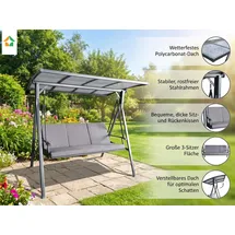 prestige home living outdoor Hollywoodschaukel Grau 3-Sitzer