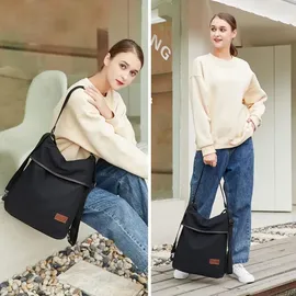 luxuskollektion Damen Canvas Schultertasche Rucksack Vintage Anti Diebstahl