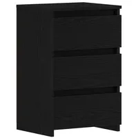 VidaXL Nachttische 2er Set Schwarz Eiche 40x35x62,5 cm Holzwerkstoff