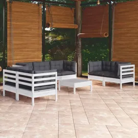 vidaXL Modell 129 Loungeset Kiefer weiß
