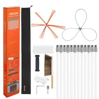 Vevor Schornsteinbürste-Set Kaminbürste max. 12 m Weiß