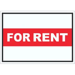 For Rent Aufkleber mit Text Werbeaufkleber A1 (594x841mm)