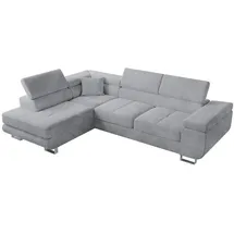 bromarkt Ecksofa, ANTON Schlaffunktion Bettkasten L-Form 275x202x90cm Grau - Grau