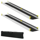 vidaXL Rampe für Rollstühle 270 kg 2 pcs Schwarz 152 x 19 x 5,5 cm