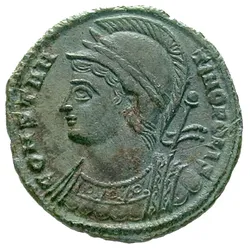 Antike Original-Bronzemünze „Constantinus I.“ aus dem alten Rom