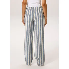 Aniston CASUAL Schlupfhose Casual Streifen-Dessin Beige/Jeansblau 46