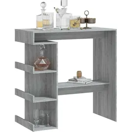 vidaXL Bartisch mit Regal 100 x 50 x 101,5 cm Grau