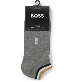 Boss 2P AS Uni stripe CC Sneakersocken 2er Pack Silber 43-46