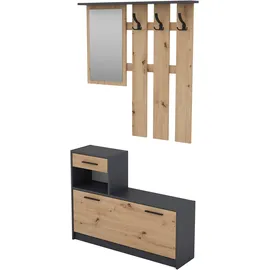 byLIVING TAMINA Garderoben-Set 97 x 0 x 0 cm Artisan Eiche/anthrazit