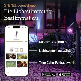 Steinel Gartenstrahler Aluminium IP65 16 Mio. Farben inkl. Erdspieß anthrazit