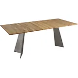 K+W Komfort & Wohnen »5252« Wildeiche natur oder bianco, Untergestell in Metall, 3 Breiten wählbar braun