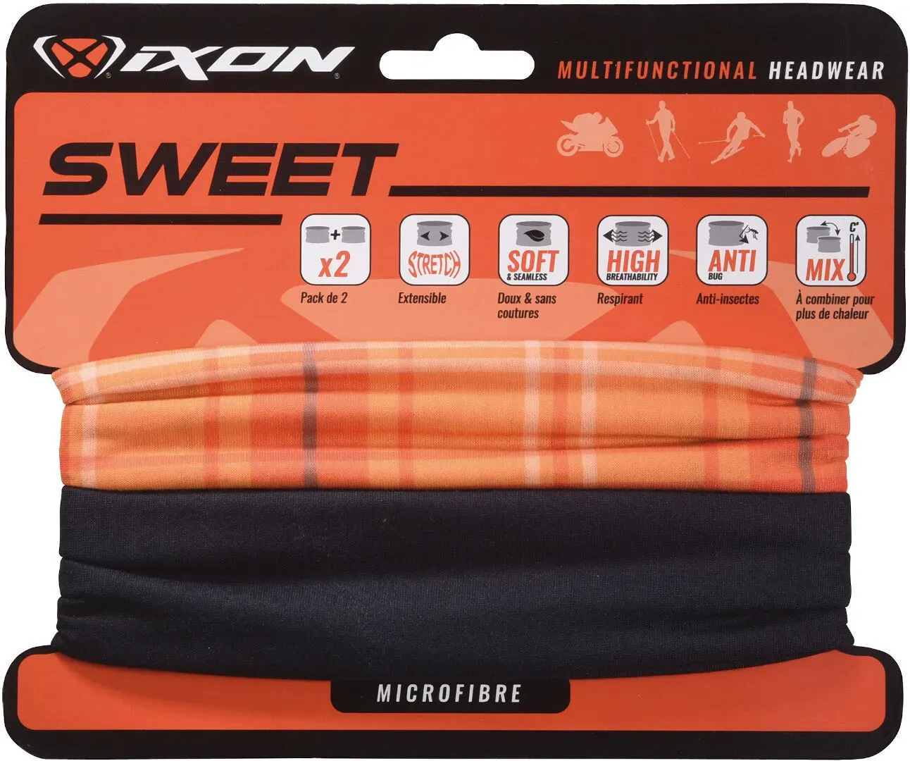 Ixon Sweet Square Multifunktionstuch, orange für Männer