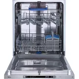 Midea Einbaugeschirrspüler SV 4.60 wi, vollintegrierbar, 60 cm breit, Edelstahl, 14 Maßgedecke