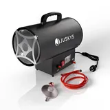 Juskys Gasheizgebläse, Schwarz, Metall, 19x19x36 cm, Freizeit, Heizen & Kühlen, Heizstrahler