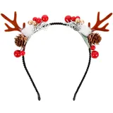 Weihnachten Geweih Haarreifen Rentier Haarband Cosplay Haarschmuck Rentiergeweih Kopfschmuck Elchgeweih Deko für Erwachsene Kinder Foto Requisiten Reh Kostüm Zubeh?r 16. 5X3CM