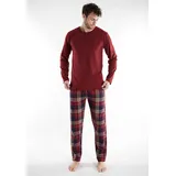 Tom Tailor Pyjama Rhodos in rot-mittel-Karo | Gr.: XXL