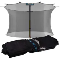 Kinetic Sports Trampolin Sicherheitsnetz - Ersatznetz mit Reißverschluss und Sicherheitsclips, Schutznetz, UV-beständig, Ersatz Fangnetz für Gartentrampoline, Ø 430 cm