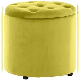 CLP Sitzhocker Pantin Samt gelb