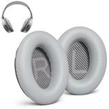 Accessory House Ohrpolster kompatibel mit Bose QuietComfort 35 (QC35) und QuietComfort 35 II (QC35 II) Kopfhörern. Proteinleder, weicher Schaumstoff mit hoher Dichte, erhöhte Haltbarkeit (Grau)