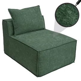 MCW Lounge-Sessel Textil 75 x 63 x 97 cm Grün mit Kissen