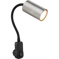 GLOBO Wandleuchte Robby in Schwarz/Nickelfarben max. 25W Wandlampe