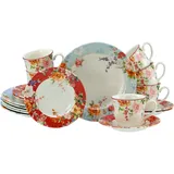 CreaTable Crimson Creme Kaffeeservice 18-tlg. Steingut