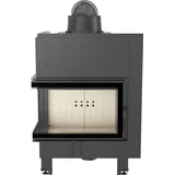 Kamineinsatz aus Stahl KRATKI MBM links 10 kW Ø 200 - Schwarz