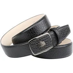 Ledergürtel ANTHONI CROWN, Damen, Gr. 105, schwarz, Leder, unifarben, klassisch, Gürtel, mit Seelöwen-Prägung
